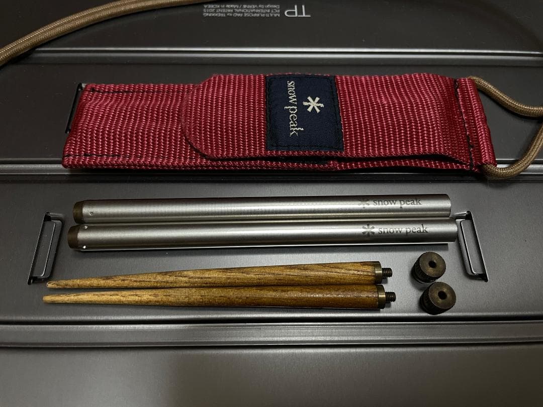 漆黒＆白銀、幸運の夫婦（めおと）箸！スノーピーク 旧・和武器（丸形