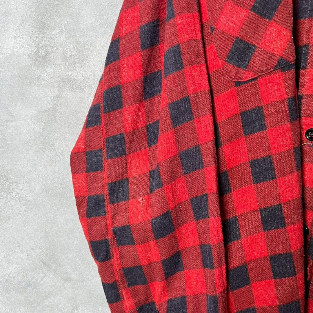 80s FIVE BROTHER ブロックチェック プリネル 赤×黒 PM97 人気