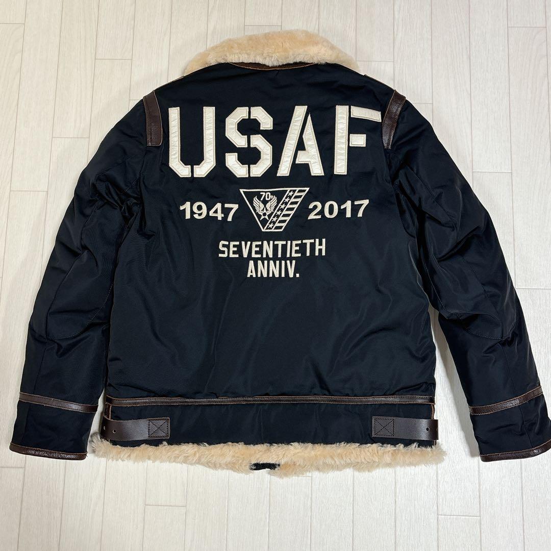 極美品 AVIREX 限定 70周年 ムートン B-3 ダウンジャケット F - メルカリ