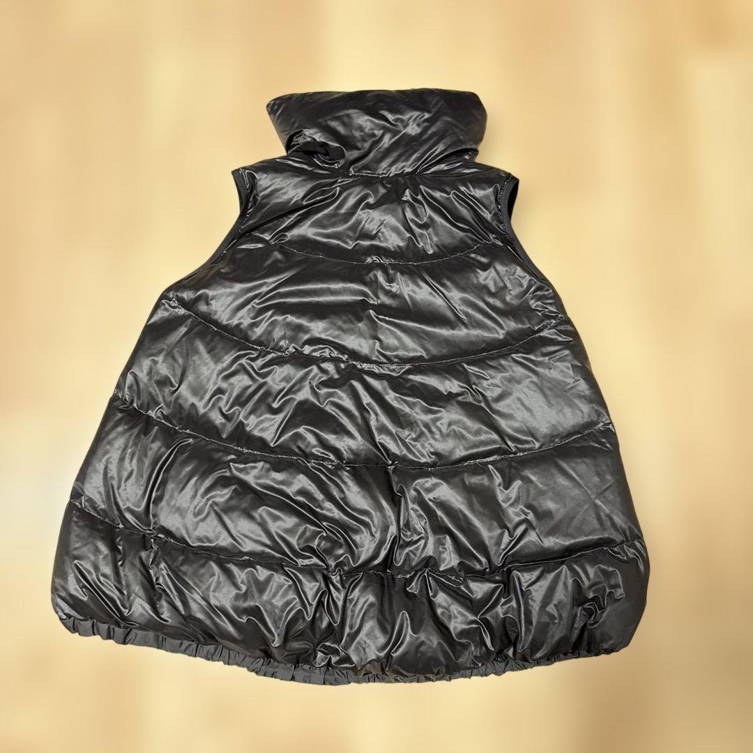 sacai luck ハイネック ナイロン ダウンベスト 黒 ブラック - メルカリ