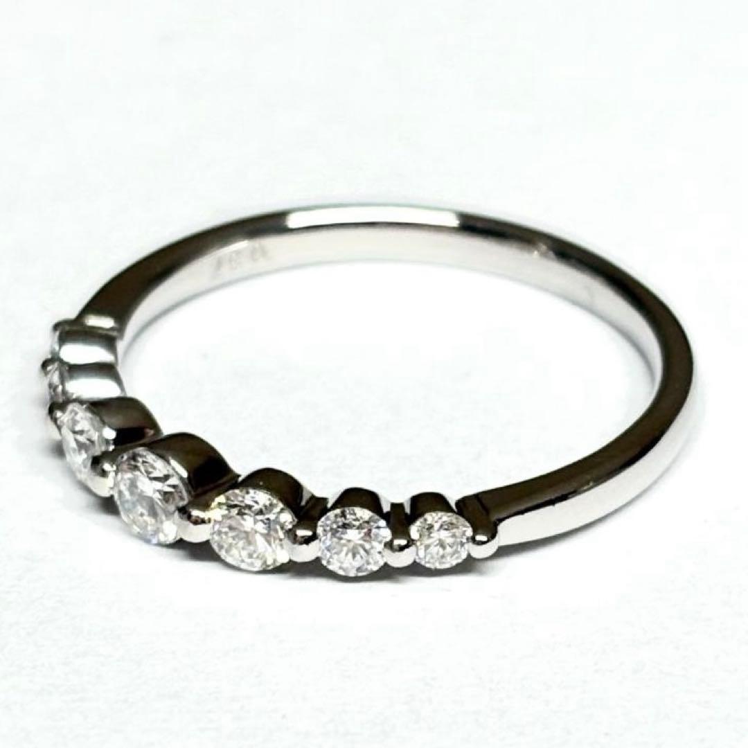 Pt950 ダイヤモンド 0.37ct　7粒　リング　ヴァンドーム青山　11号