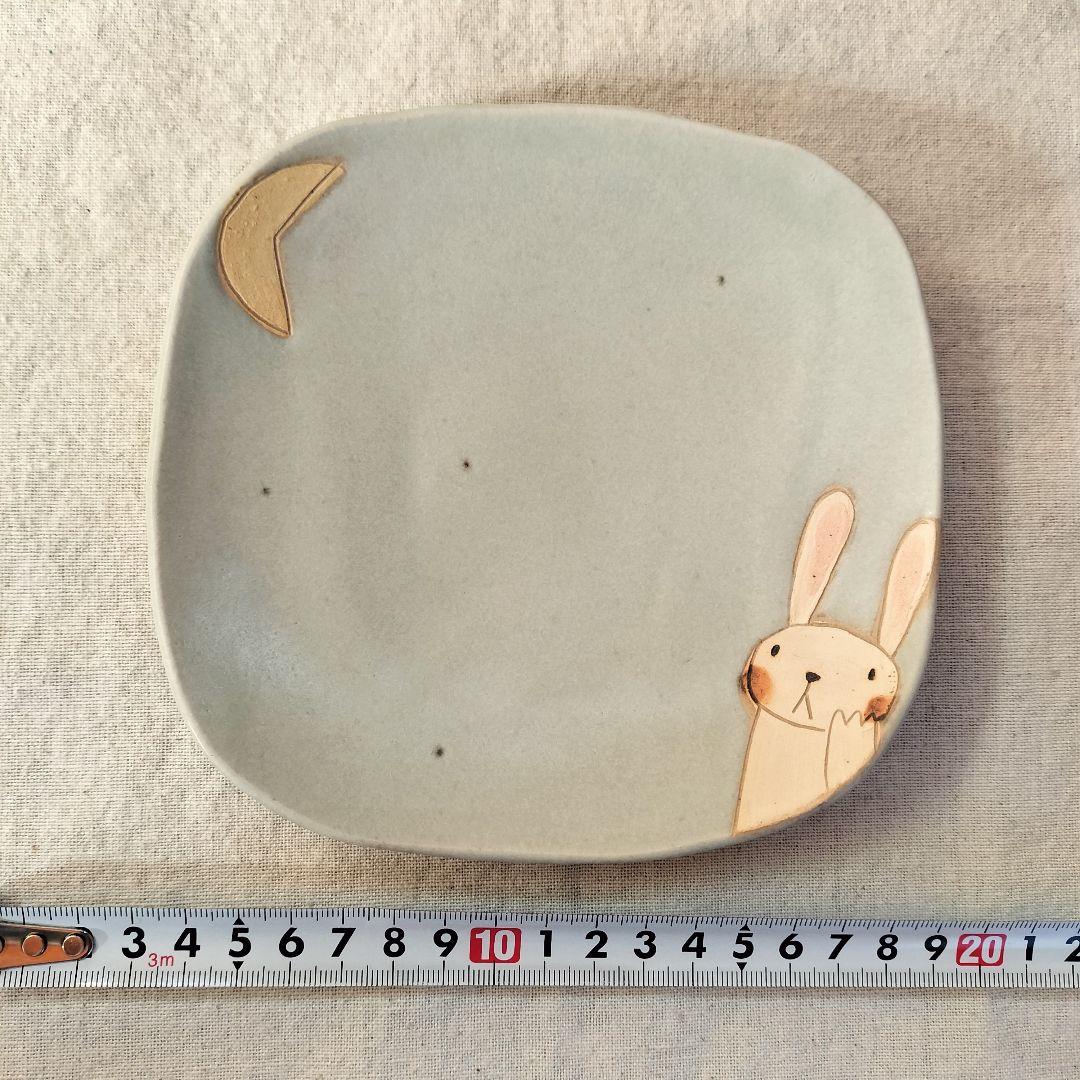 未使用☆長田恵　うさぎ　皿