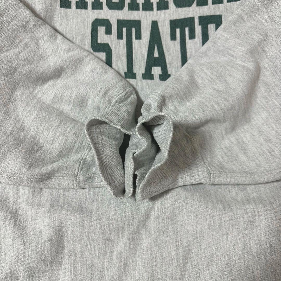 80s champion ミシガン ステート 染み込み 2段リバースウィーブ - メルカリ