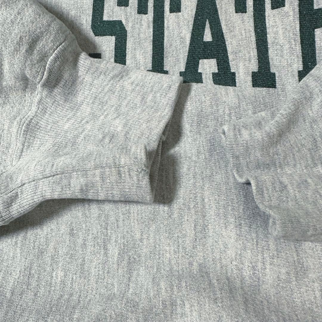 80s champion ミシガン ステート 染み込み 2段リバースウィーブ - メルカリ