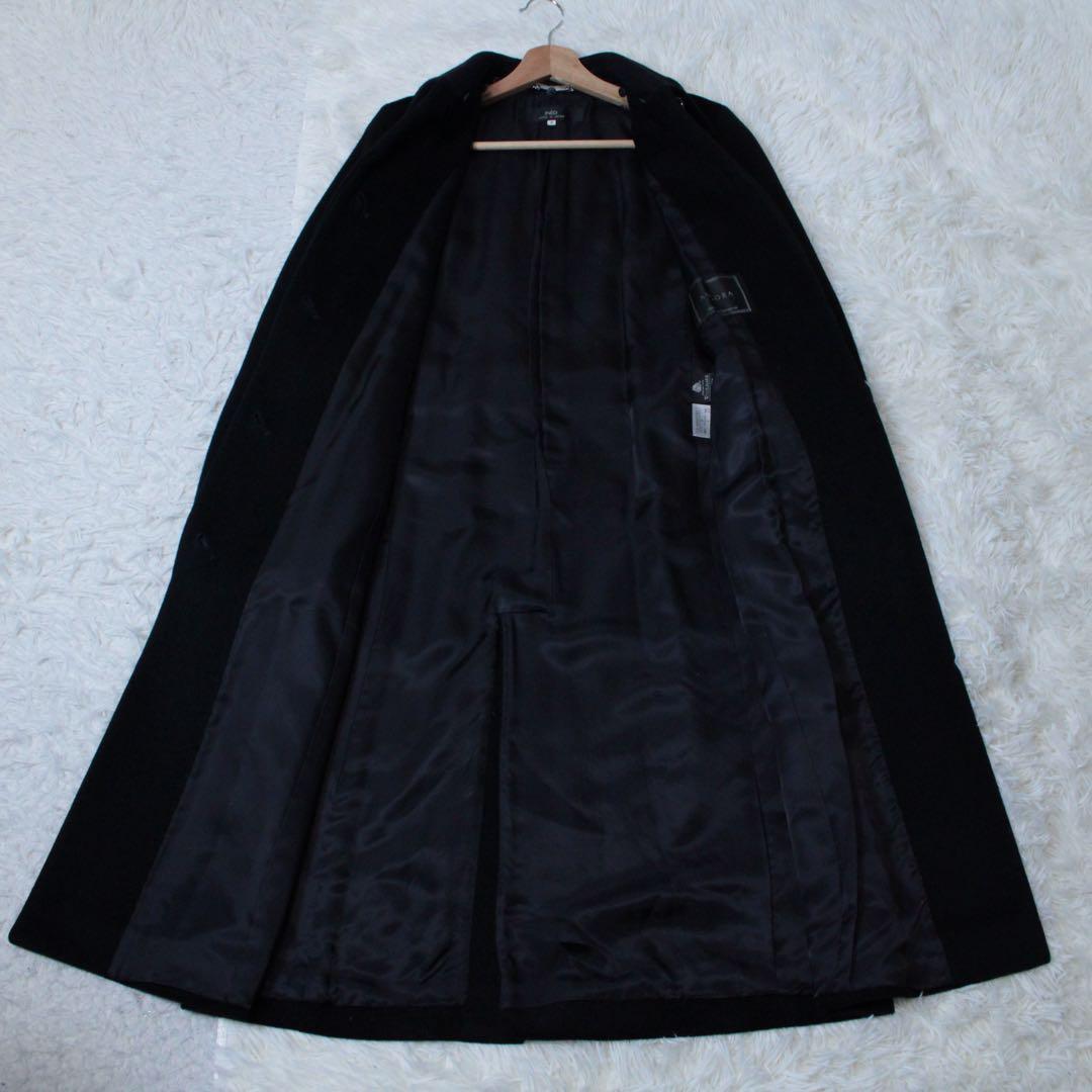 INED イネド 2WAY ラクーンファー アンゴラロングコート ブラック 9