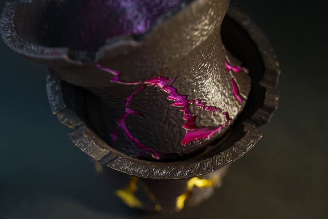 雷鳴〜金〜 5号直径15㎝ 3dプリンター鉢 作家鉢 アガベ 人気