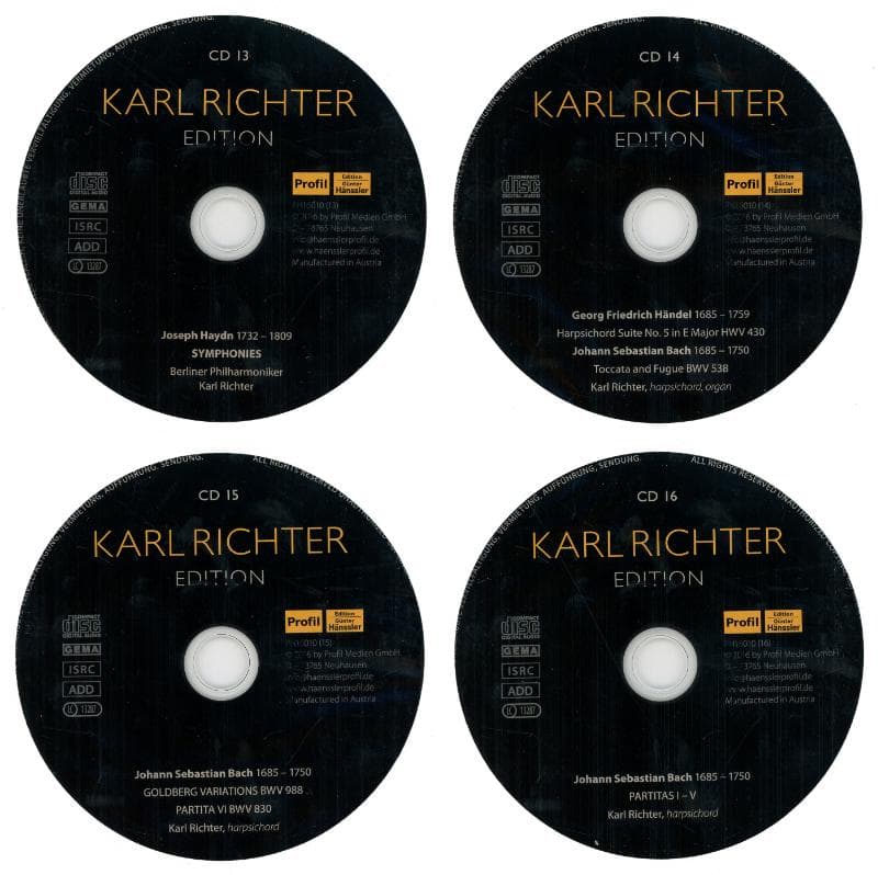 カール・リヒター・エディション(CD31枚組）Profilレーベル 廃盤の通販