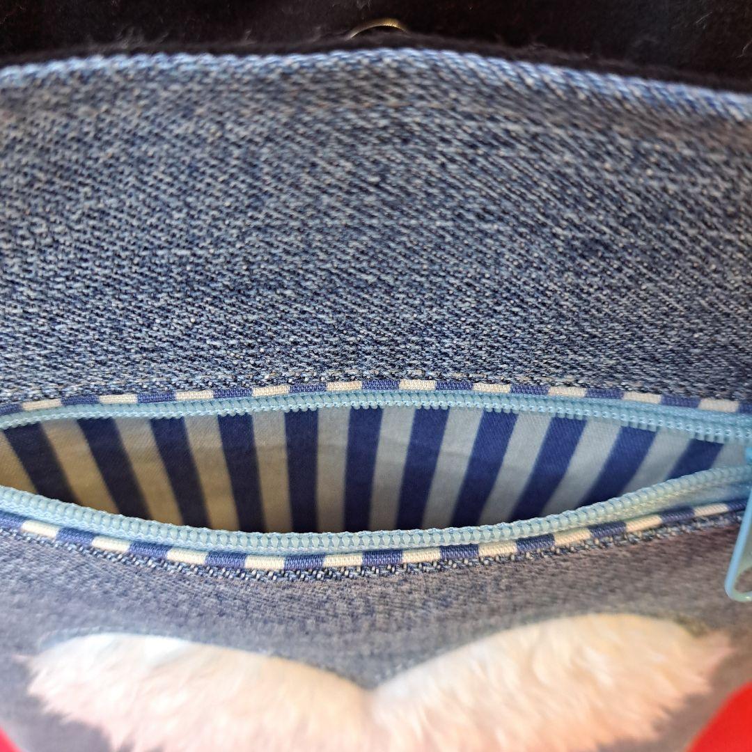 ゆ*ら様 コヤンイサムチョン マンドゥ デニムリメイクフリルトートバッグ