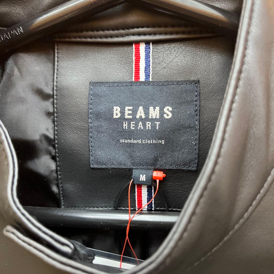 BEAMS ブラック レザージャケット Mサイズシングル ライダース 革 黒 B:MING by BEAMS（ビーミング by ビームス）NOMAD シープスキンレザー