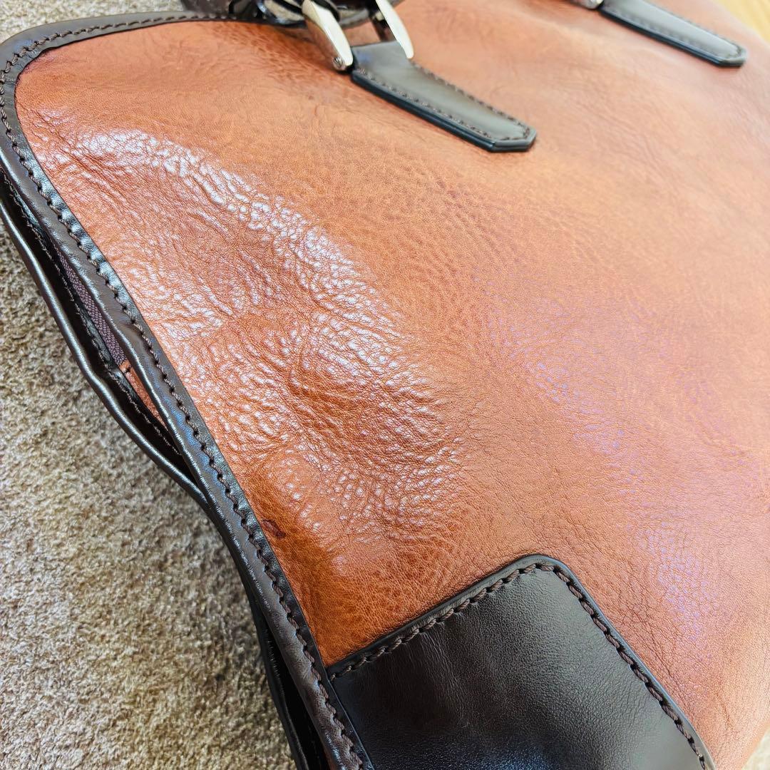 STEFANOMANO オールレザー ブリーフケース ビジネスバッグ アルチェの