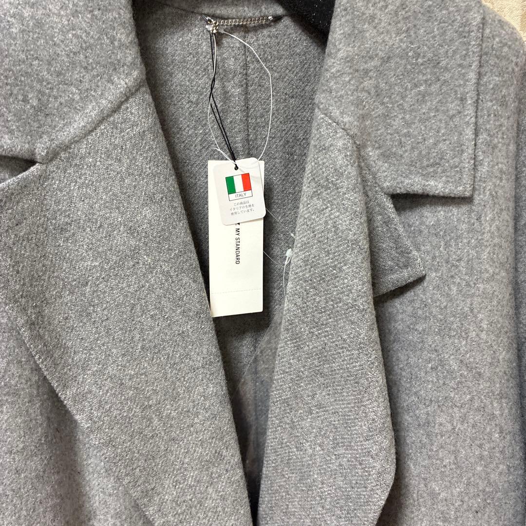 23区 Manteco グレーロングコート 44 - メルカリ