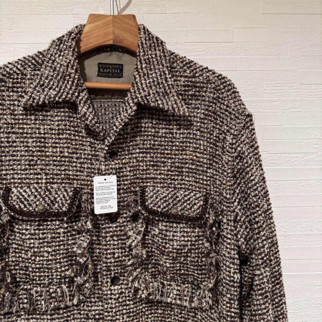 新品 KAPITAL キャピタル ツイードジャケット シャツ 4 XL - メルカリ