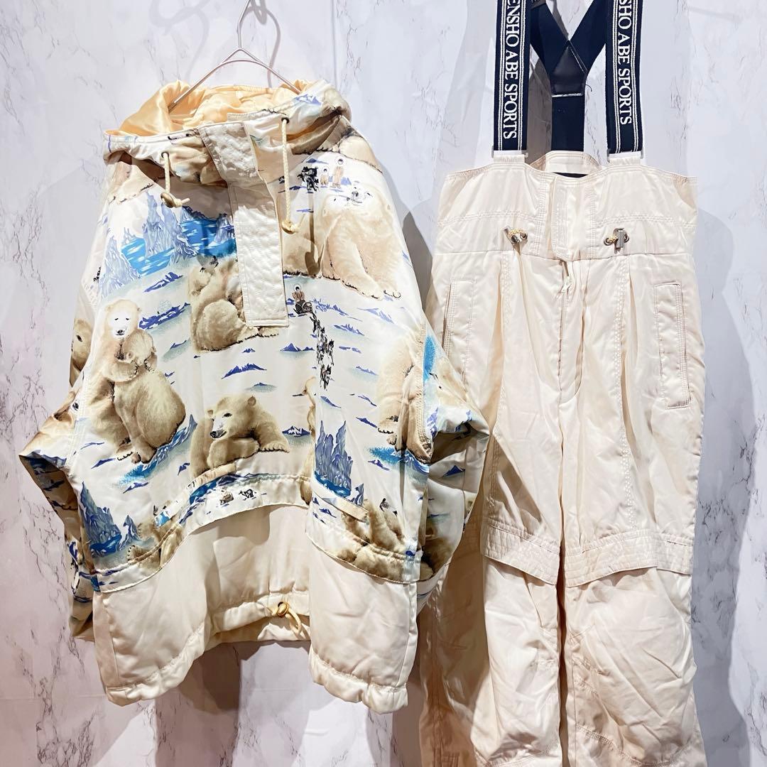 KENSHOABE SPORTS スキーウェア セットアップ　アニマル　白熊 KENSHO ABE SPORTS スキーウェア セットアップ アニマル 白熊