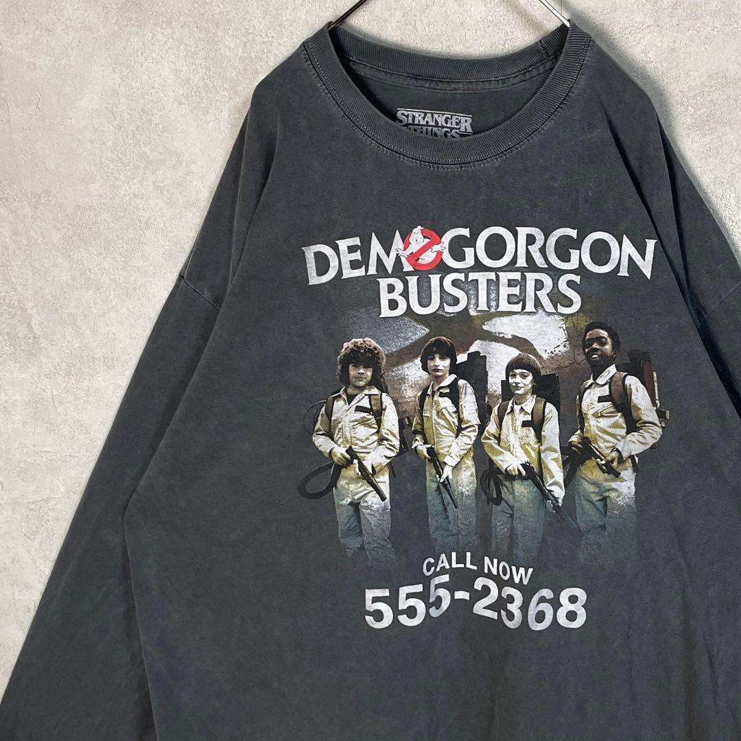 古着 ストレンジャーシングス ゴーストバスターズ 長袖 シャツ ロンt