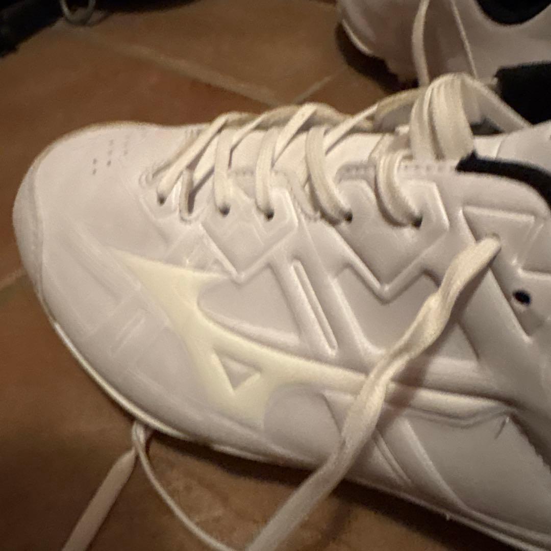 Mizuno ホワイト　スパイク 27.0cm 野球　ミズノ オン9