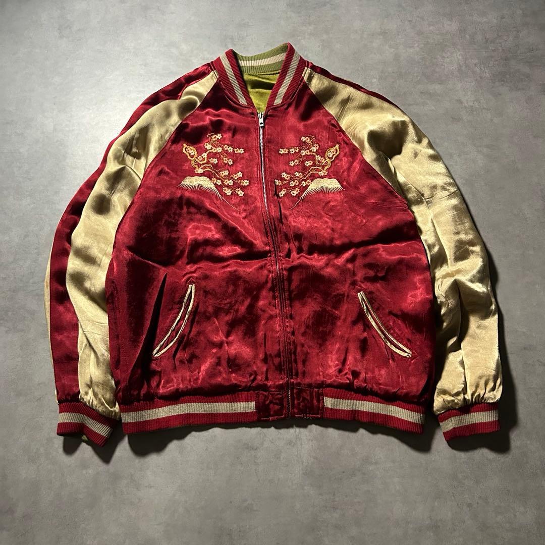 NA）SLOW ZIP 70s ヴィンテージ スカジャン リバーシブルレーヨン