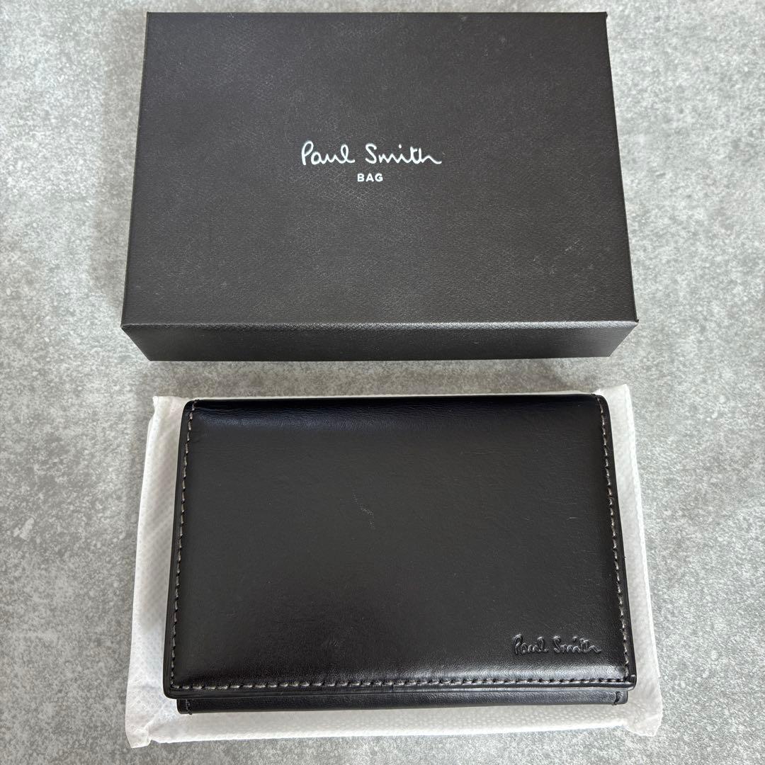 Paul Smith ブラック名刺入れ 箱付き - メルカリ