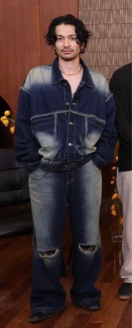 常田大希着用 デニムジャケット&ダメージデニムセットアップ|mercari