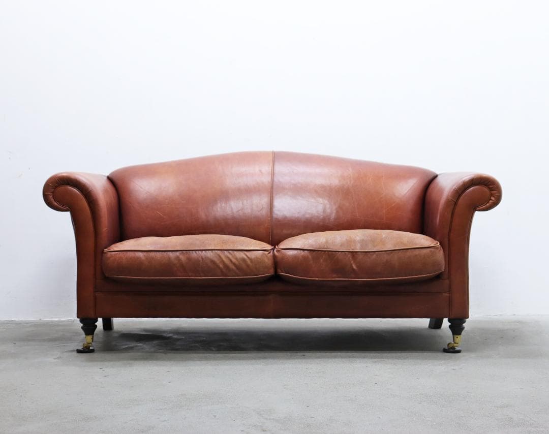 ローラアシュレイ 本革 2Pソファ モーティマ クラシカル ヴィンテージ