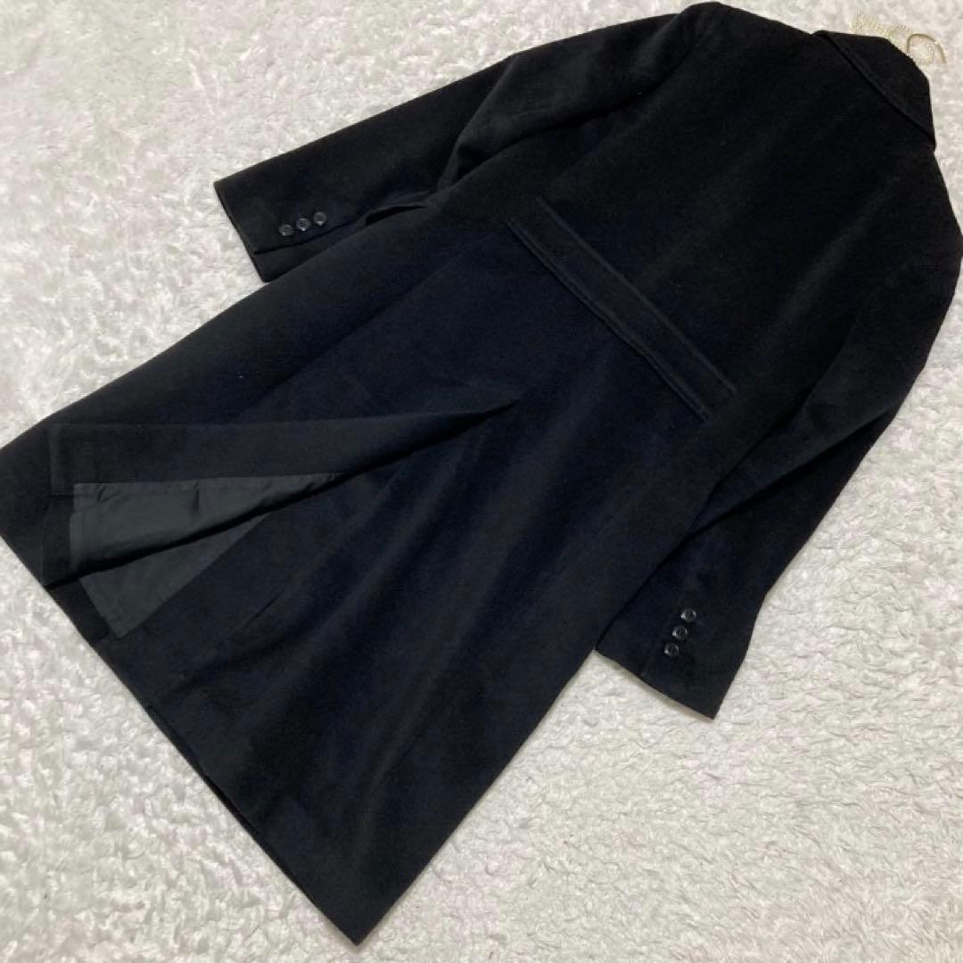 カシミヤ100♡ セオリーリュクス ロングコート 黒 38 チェスターコート