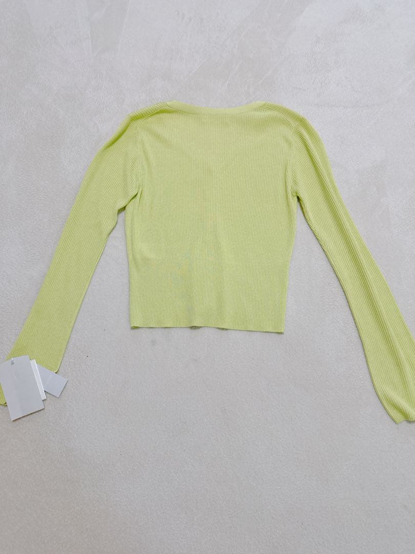 新品】CELFORD バルーンチュールワンピース＆カーディガン 38 ライム