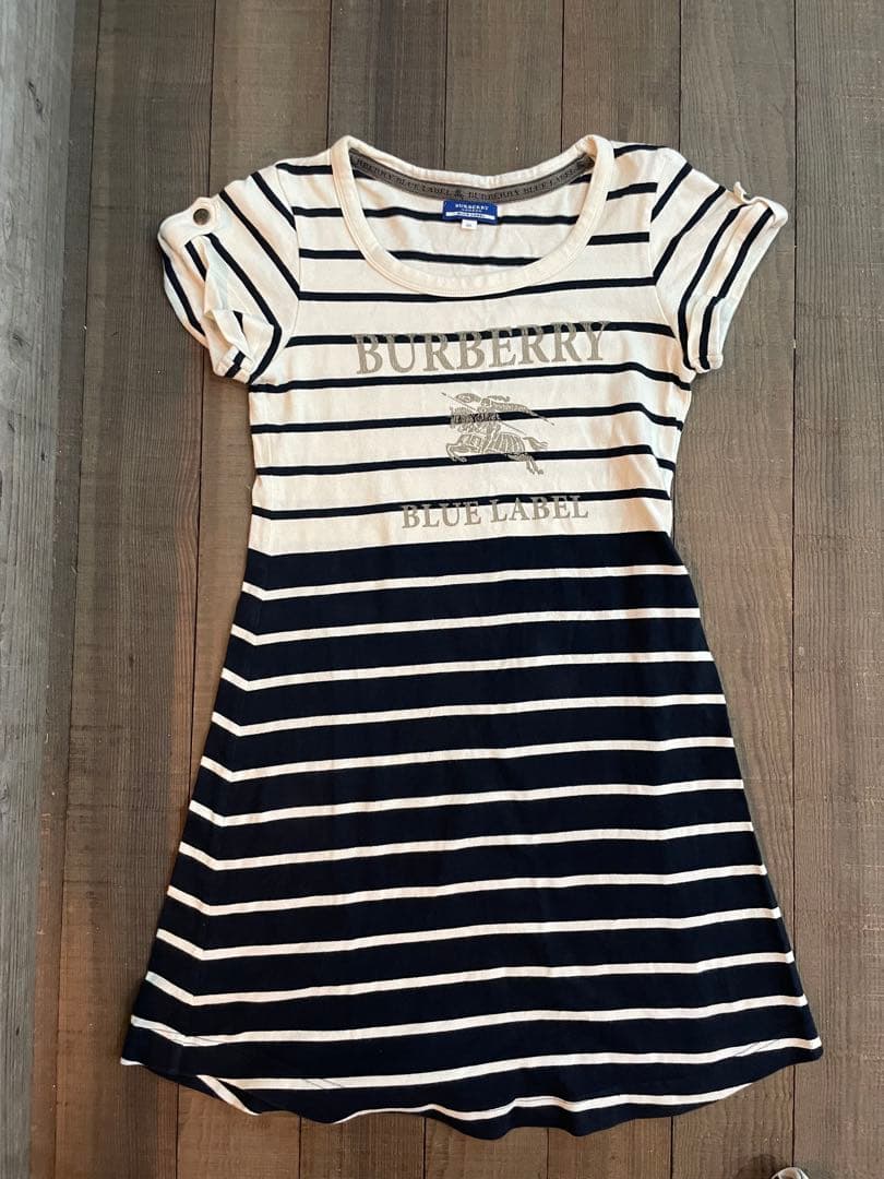 BURBERRY BLUE LABEL ストライプワンピース 38 - メルカリ