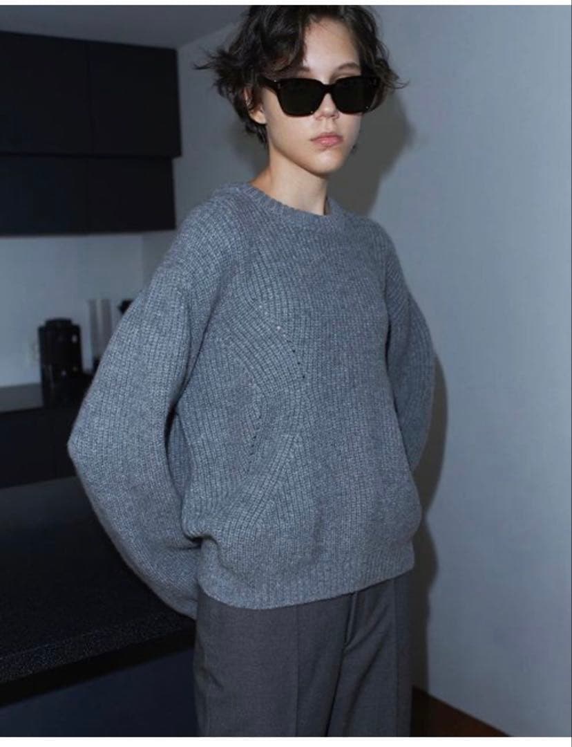 Gajess ガジェス Over Knit オーバーニット Grey 三條場夏海 - メルカリ