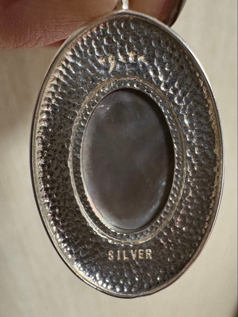 アガット✴︎silver チャーム✴︎黒蝶貝