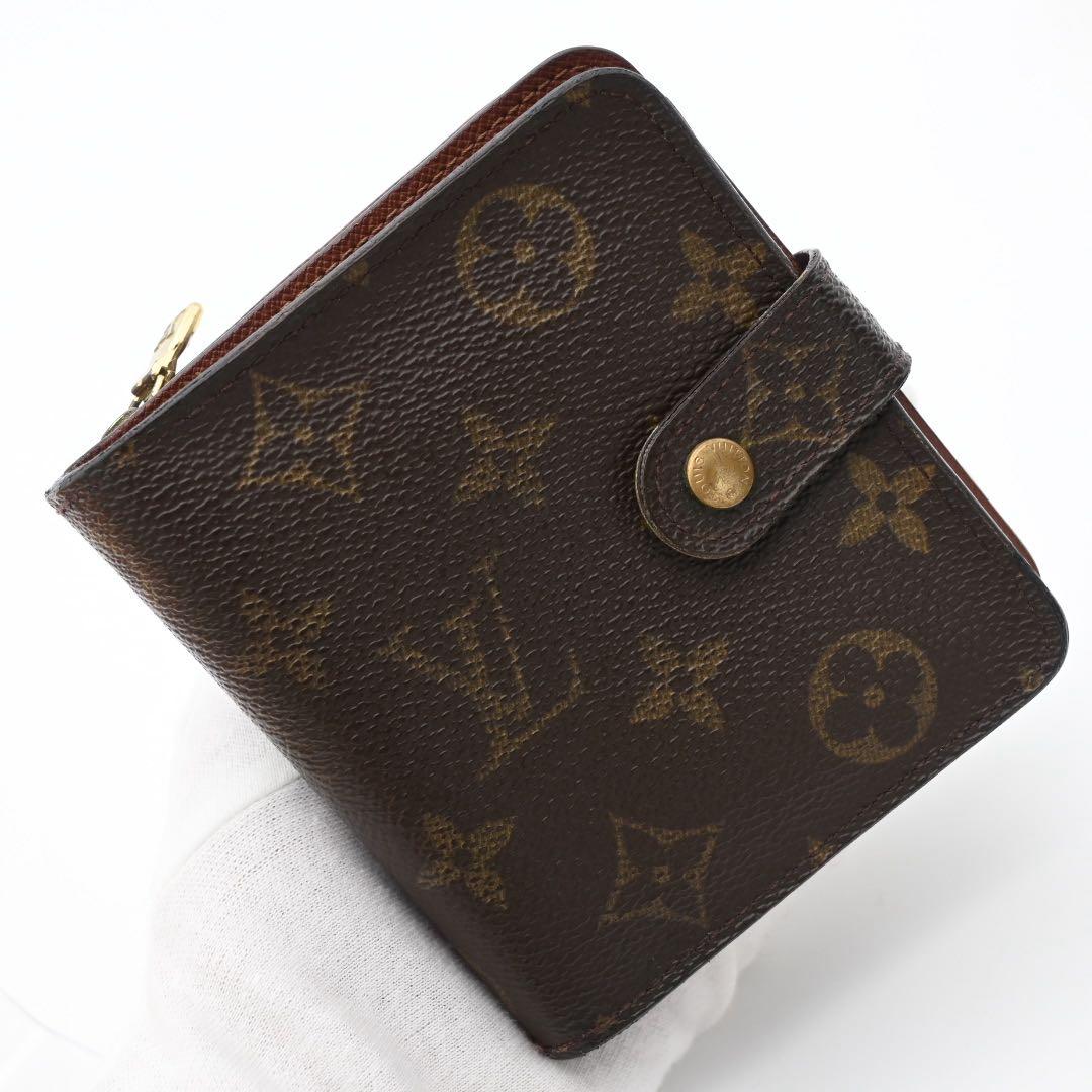 ✨人気 ヴィトン モノグラム コンパクトジップ 財布 二つ折り ラウンド