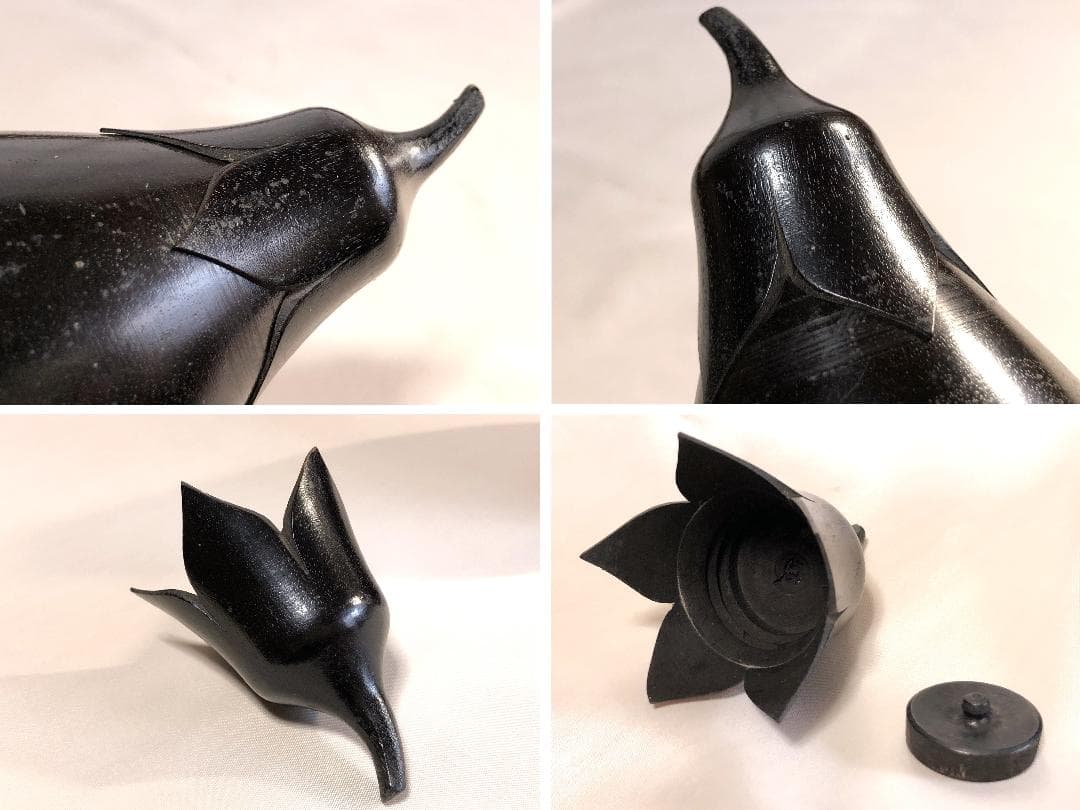 木彫漆塗茄子香筒 】 最上手品 蔵出 I1105I