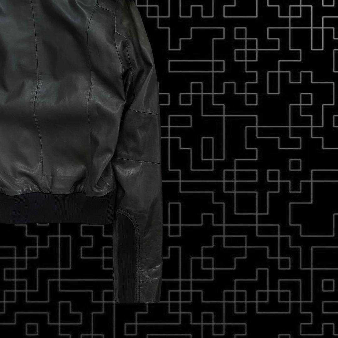 00s archive fur leather hoodie y2k punk