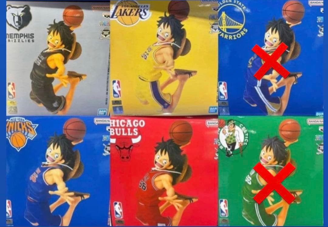 最安値】NBA ルフィ ワンピースベースショップ 4体セット 未開封