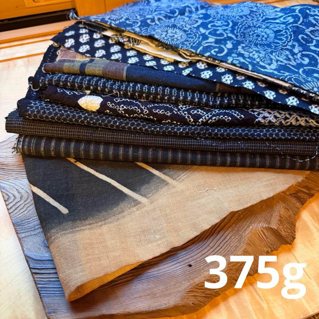 31 雪ん子 絣 縞 型染め 藍染め 木綿 古布 リメイク パッチワーク 時代