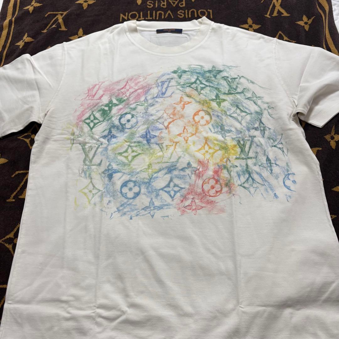値下げ】Louis Vuitton カラフルロゴ Tシャツ - メルカリ