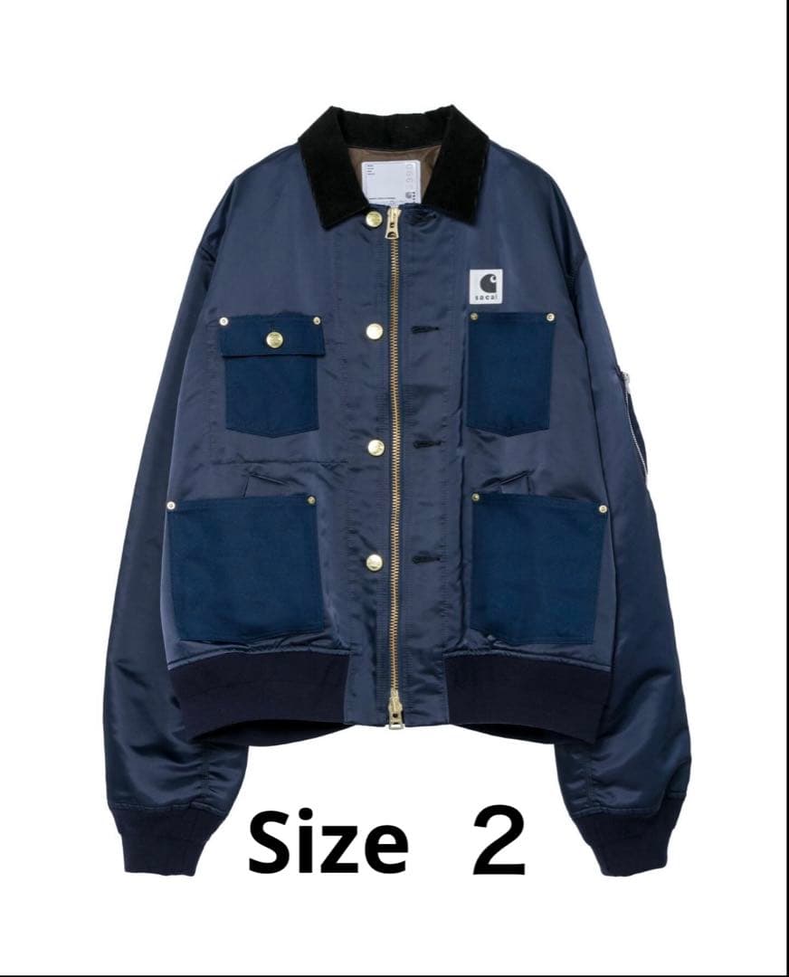 sacai x Carhartt WIP ナイロンツイルブルゾン ジャケット M - メルカリ