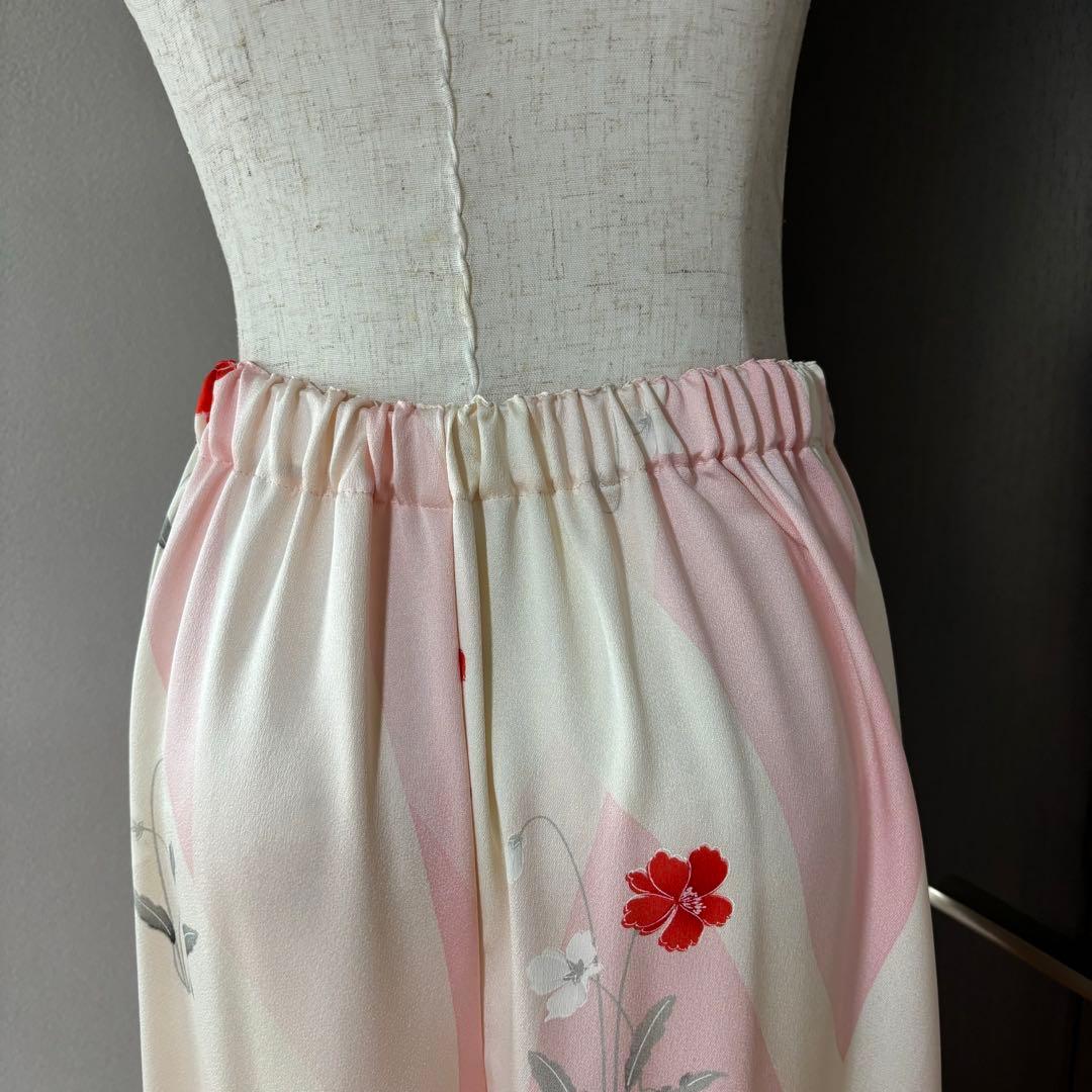 彩 着物リメイク♪華やかな和風アオザイ❣️花柄