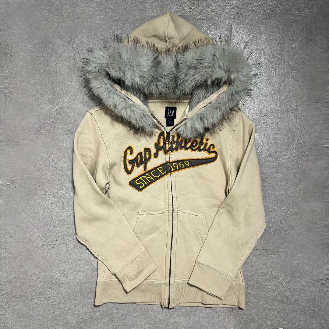 GAP ジップアップ パーカー foodie y2k 平成ギャル ダメージ加工