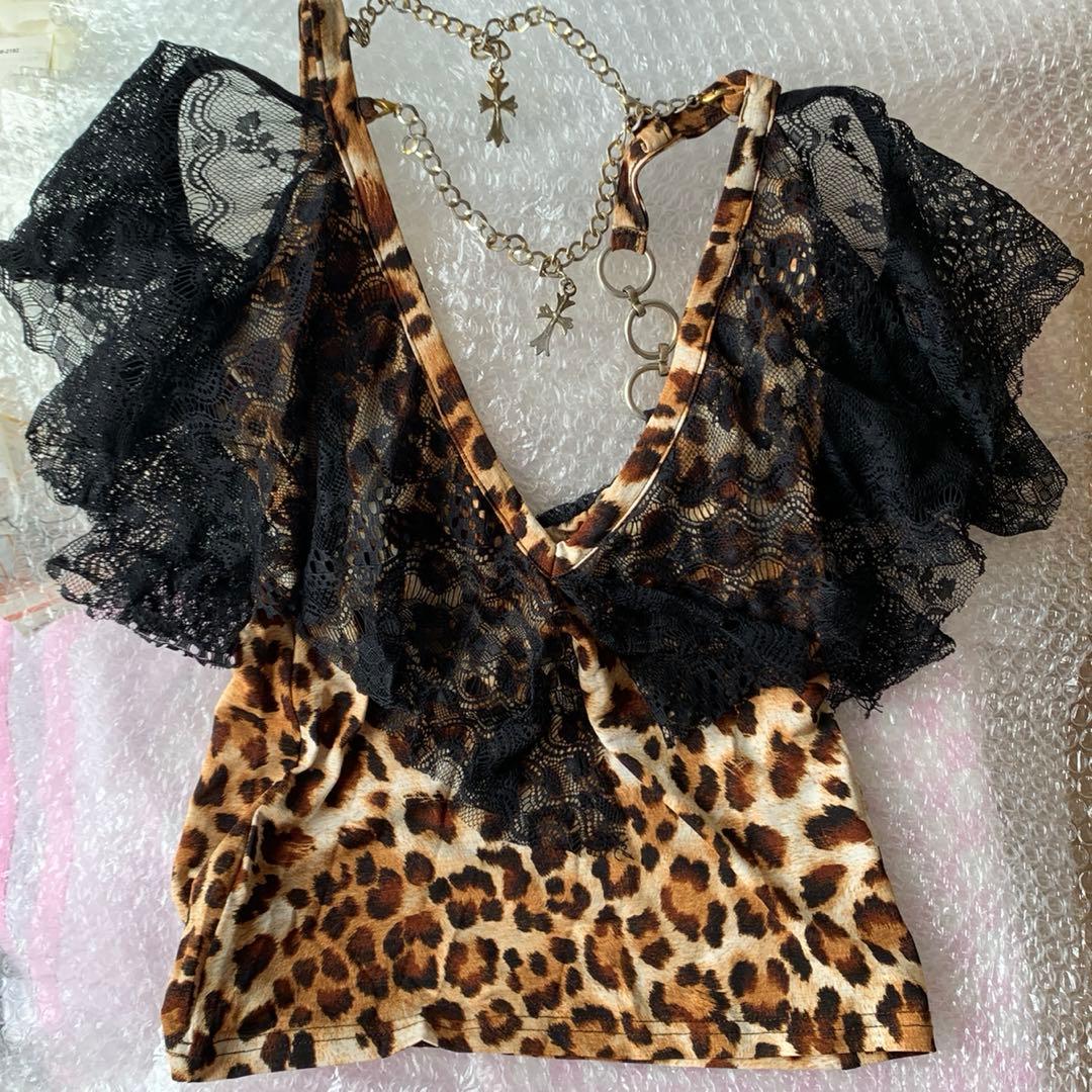 d.i.a. レオパード柄 キャミソール背中ガン開き