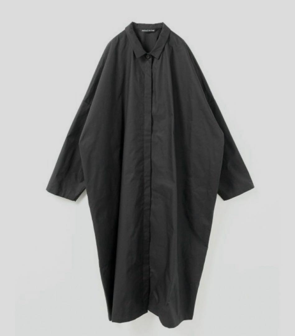 mizuiro ind シャツライクコート ブラック ミズイロインド 春コート