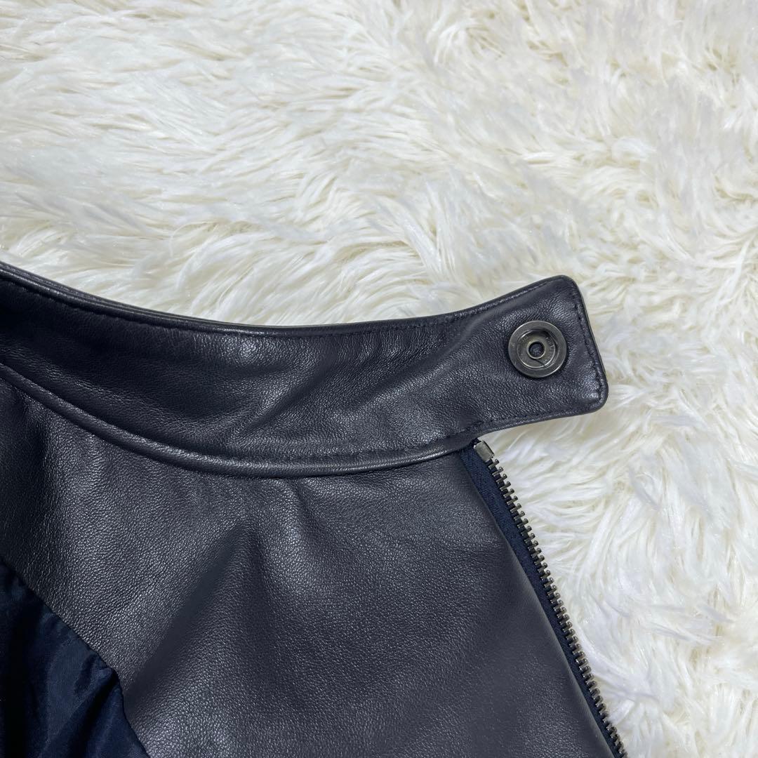 美品】エンメティ×マッキントッシュ 切替 ジャケット レザー デニム L