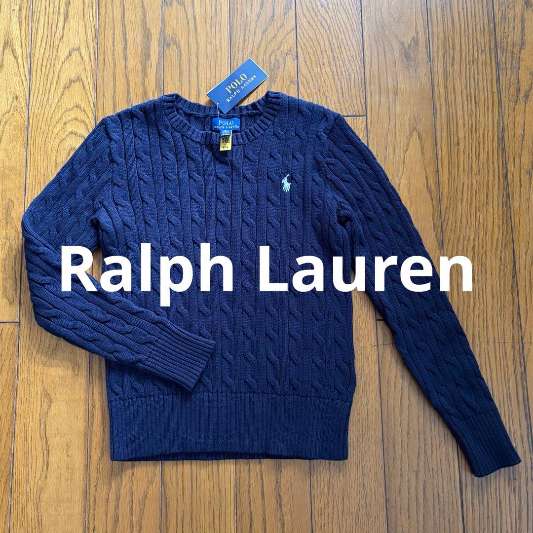 新品】Ralph Lauren定番コットンケーブルニット ネイビー 150 - メルカリ