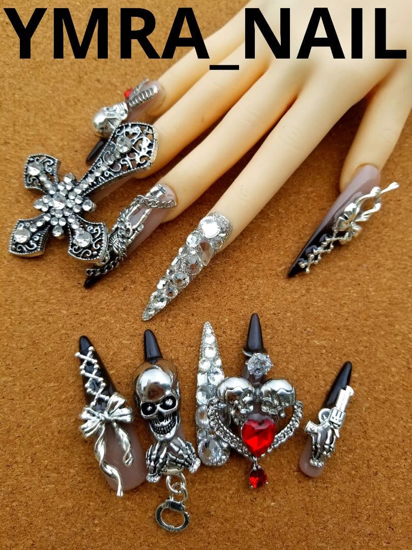 超鬼ロングネイル ギャルネイルチップ No.164 地雷ネイルチップ - メルカリ