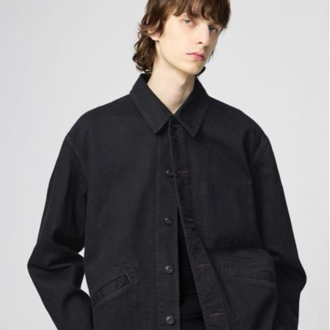 UNIQLO U オーバーサイズカラーデニムジャケット ブラックMサイズ