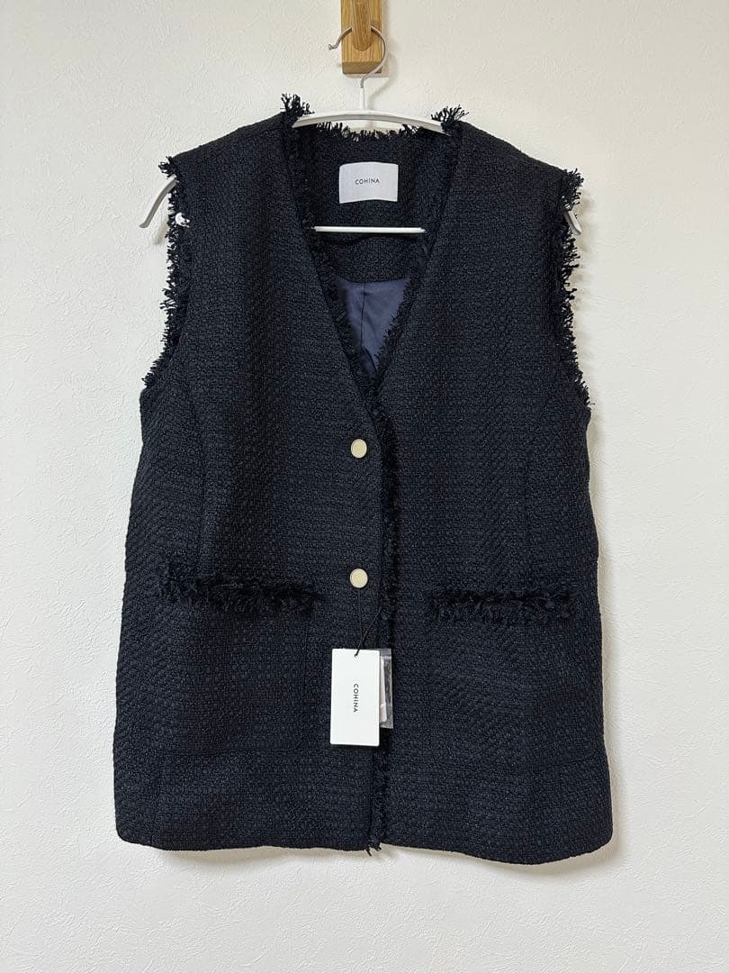 COHINA ミックスツイードジレ ミックスツイードジレ | 小柄・低身長女性向けファッション通販