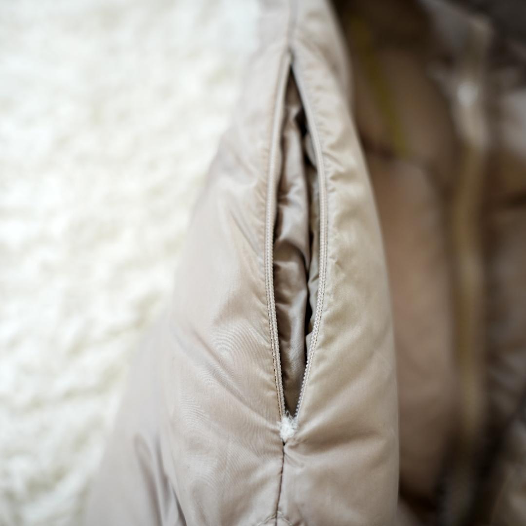 良品】TATRAS ダウンコート Aラインシルエット Sサイズ グレージュ