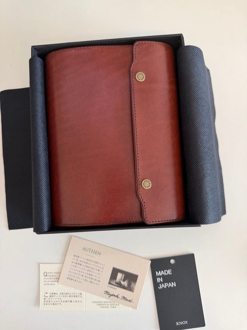 KNOX オーセン 20mm 手帳バイブルサイズダブルホックダークブラウン