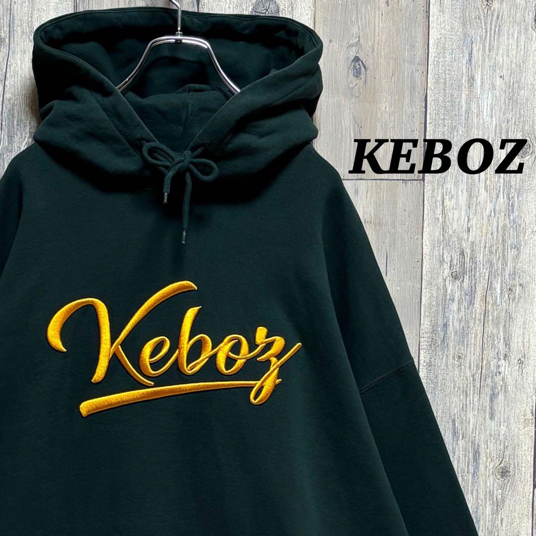 ケボズ Keboz パーカー　プルオーバー　刺繍　ビックロゴ　見本　XL 超人気】Keboz ケボズ 背面ビッグロゴ 刺繍 パーカー オーバーサイズ