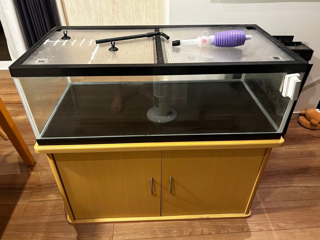 90cm水槽、水槽台、外部濾過器のセット　愛知県 90cm水槽、水槽台、外部濾過器のセット 愛知県