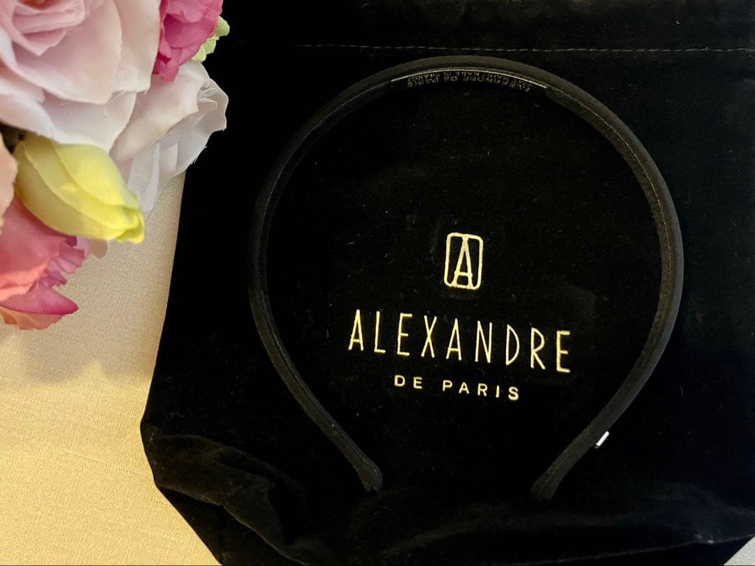 ALEXANDRE DE PARIS ブラック カチューシャ - ALEXANDRE DE PARIS