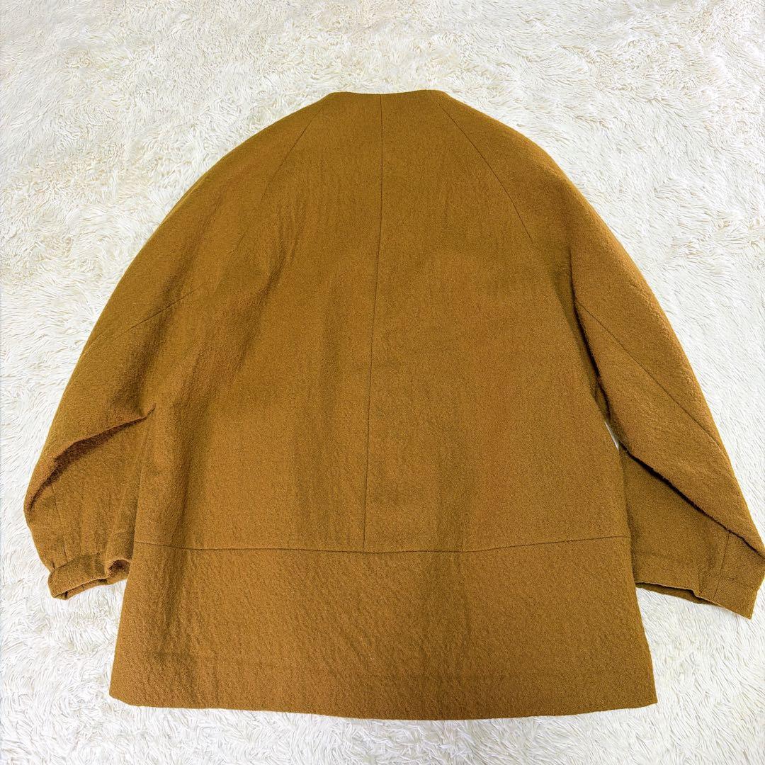 希少】パラスパレス nume ヌメ ウール ノーカラー ジャケット Lサイズ